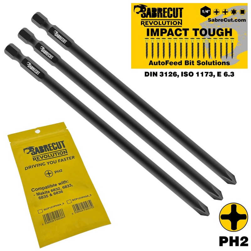 3 x SabreCut SC127PH2A_3 127mm PH2 Compatible with Makita 6832