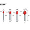Saipor 7pcs 1/4-Inch Shank 90 Degree V Groove Router Bit