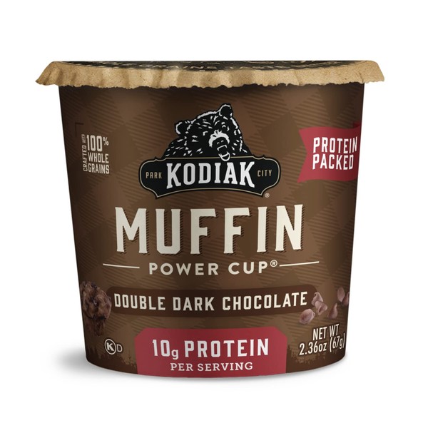 Kodiak Cakes Minute Muffins, Double Dark Chocolate, 2.36 Ounce (Pack of 12) (Packaging May Vary)