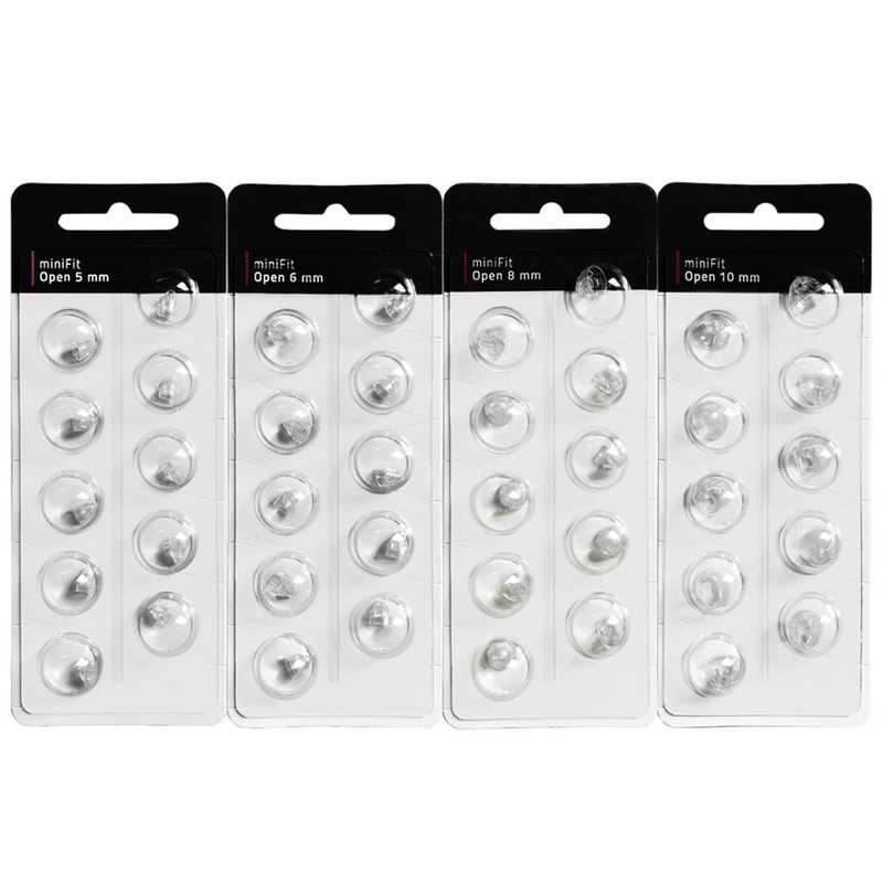 MiniFit Open Dome 5mm,6mm,8mm,10mm Ear Tips for Oticon Hearing aids