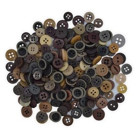 celloexpress Brown Tiny Buttons - Single Colours Small Sizes Mini Crafts Sewing Card Embellishments (Pack of 25g)