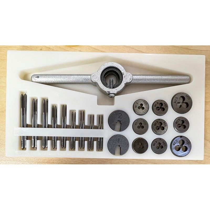 Generic 31PCS Mini Metric Tap and Die Set, HSS, M1.0-M2.5,