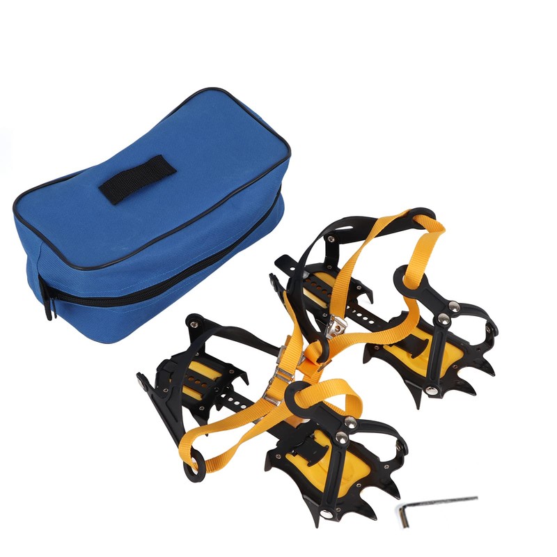 Ice Hiking Spikes, 1 Pair of Crampons with 10 Teeth,