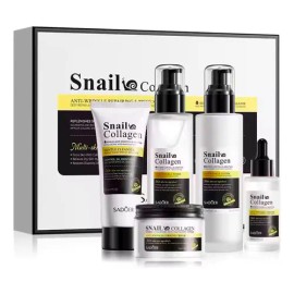 Set 5 Piezas Sadoer Con Extracto De Baba De Caracol Y Colgeno Para Cuidado Facial Snail Collagene, Anti Arrugas, Rejuvenece E Hidrata                 