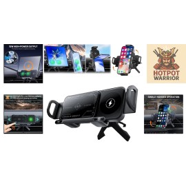 Effortless Fast Charging 2 in 1 Magnetic Car Mount for Smartphones & Tablets