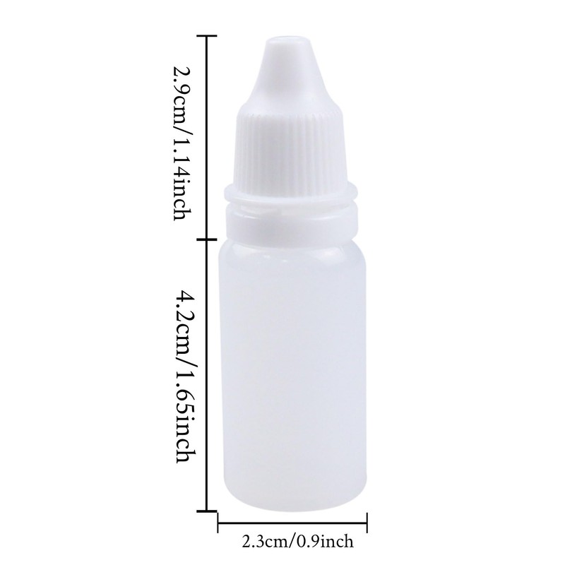 LuenHego 6PCS 15ml Squeeze Bottles Small Plastic Squeezable Dropper Bottles