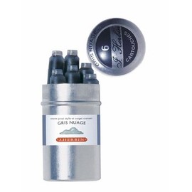 J. Herbin Refills Gris Nauge Fountain Pen Cartridge - H201-08