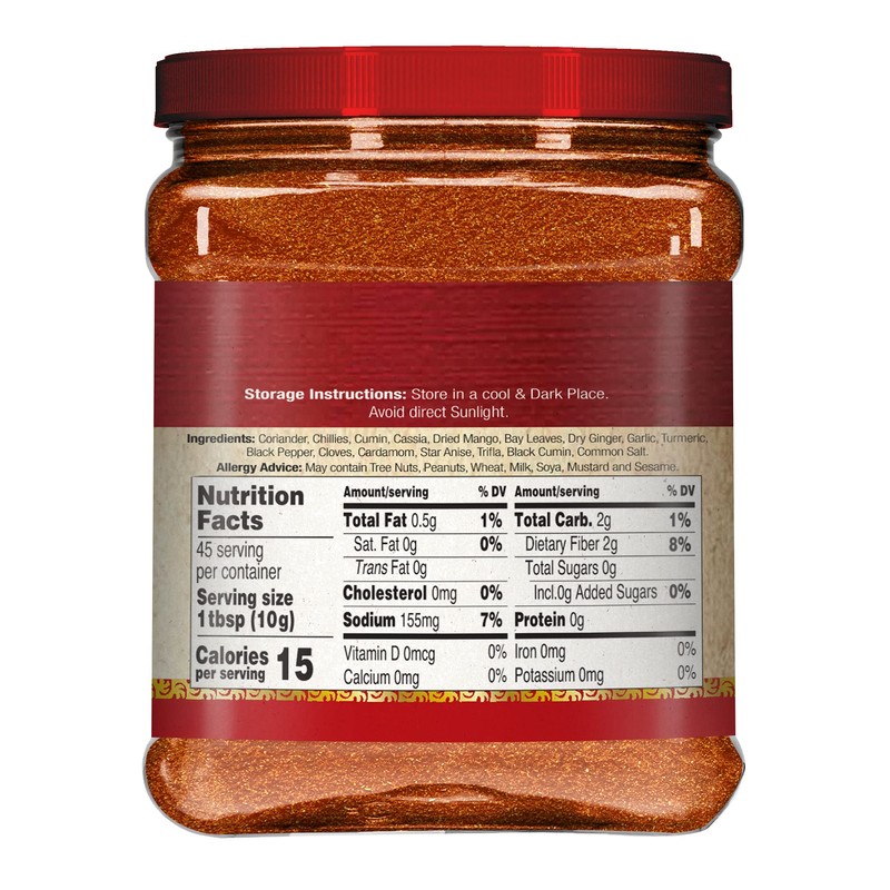 Spicy World Tandoori Masala 1 LB Jar Pack (Bulk Spice)