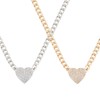 ANATTASOUL 2 Pieces Heart Necklaces For Women Crystal Rhinestone Heart