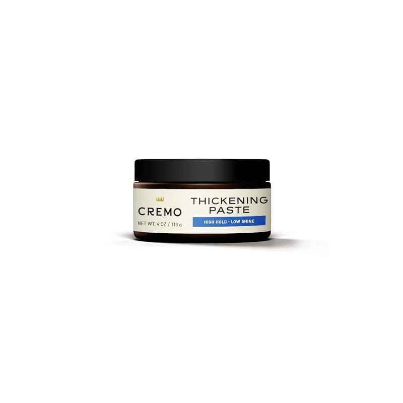 Cremo Barber Grade Hair Styling Thickening Paste, High Hold, Low
