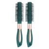 The Whale Roll Hair Brush, Dark Green, 2 Pieces / 더웨일 롤 헤어 브러쉬, 다크그린, 2개