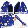 Blue Headband Pearl Knotted Headband Sparkly Rhinestone Pearls Top Knotted