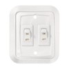 RV Designer S657, Wall Plate Switch, Double, White, 3.53" x