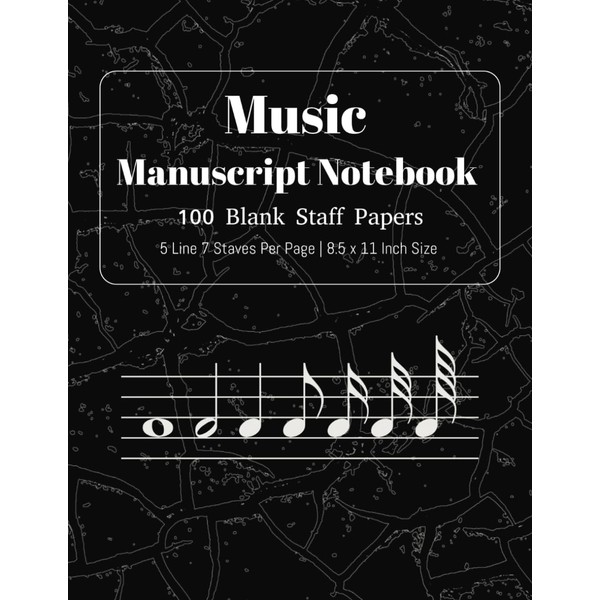 Music Manuscript Notebook: 5 Line 7 Staves Per Page |