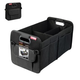 OEMASSIVE Car Boot Organiser - Foldable Large Boot Bag with Multiple Compartments Stable Waterproof Oxford Fabric Boot Box Car Bag Folding Box for Travel Shopping Camping