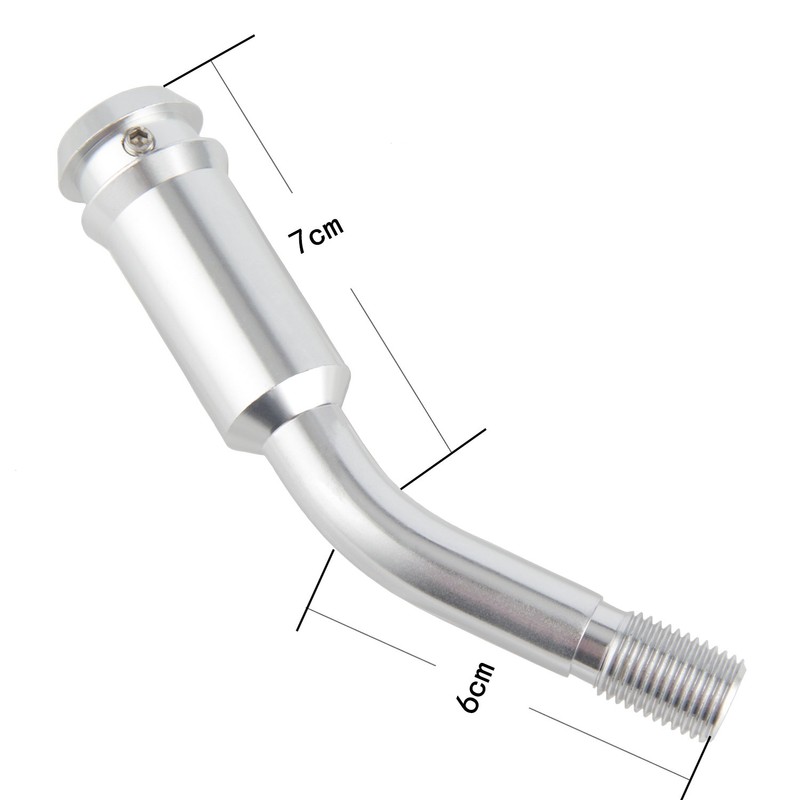 TAKPART Polished Bent Gear Stick Lever Knob Extender