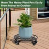3 Packs Large Metal Plant Caddy with Wheels 13” Heavy-duty