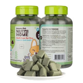 PororoPet NutriHome Multi Care for Dogs | Supports Joint, Eye, Liver & Daily Wellness | Milk Thistle, Curcumin, Green Lipped Mussel | 10.58oz (300g), Made in Korea