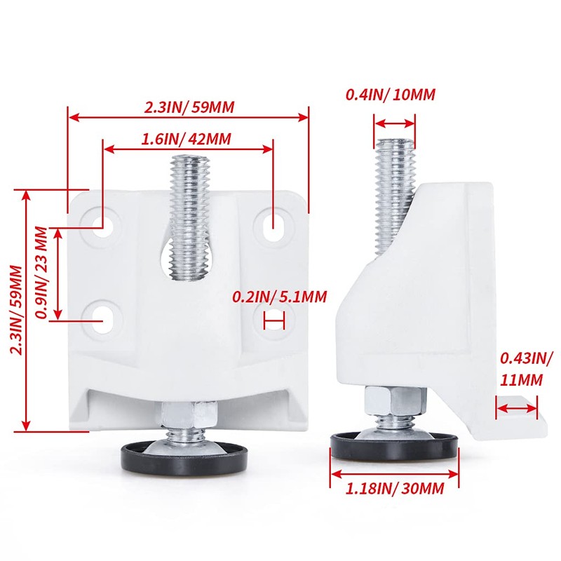 Skelang 4-Pack Furniture Levelling Feet, Lifting Leveller with Lock Nut