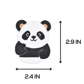 Ctctoo - Parche bordado para ropa, 2 piezas de bonito panda para coser o planchar para chaquetas, sombreros, jeans, mochilas y reparación de tela