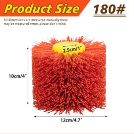 SALI Abrasive Nylon Drawing Wheel Drum Burnishing Polishing Brush Fits Restorer Tools, Abrasive Wheel for Derusting, Deburring and Cleaning Wooden Floor ((120 * 100 * 19 G180)