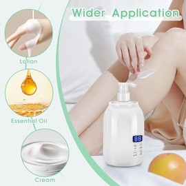 Gugxiom Calentador de Aceite de Masaje, Pantalla LED, Calentador de Loción de una Sola Botella, Calentador de Mesa de Masaje con Control de Temperatura con 2 Botellas de Aceite,