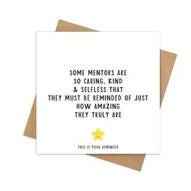 Manta Makes Thank you card for Mentor, appreciation card for Mentor, thank you card for women or men, Mentor retirement, leaving card, farewell card for her or him (Style 2)