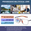 BLOEXCLU 4 Pack Progressive Multifocus Reading Glasses for Men Women