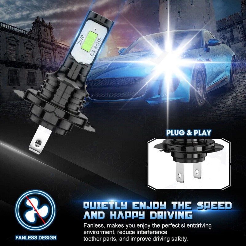 AQJ For Honda CBR1100XX 1997-2003 - 6000K 2pcs H7 LED