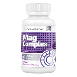 Citrato De Magnesio Mag Complex Healthaddiction. 60 Cápsulas Sin Sabor