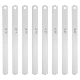 sourcing map 8 Blades Metric Steel Feeler Gauge, 0.35mm Thickness Filler Gauge, Offset Valves, Guitar Gauge Gage Measuring Tool, for Gap Width Thickness Measuring