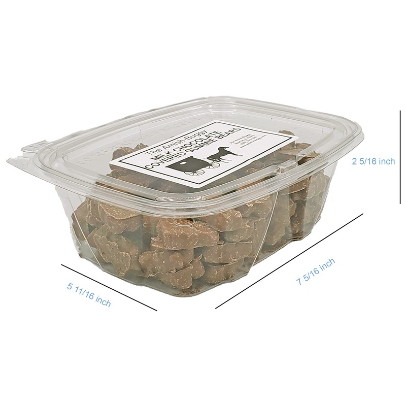 Premium Chocolate Candy (Chocolate Covered Gummi Bears 12 oz. Tub