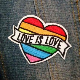 BPA -Free Sew-On Patches - Iron-On Patches for Sew-On - 'Love is Love'