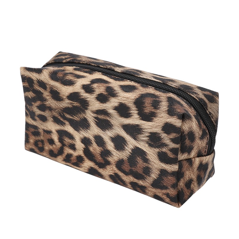 3pcs Makeup Bag Set Leopard Print Large Capacity Portable Waterproof