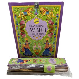 SreeVani Incense Sticks | Indian Heritage |High Perfume| Gift Pack of 12 (15g ea.) -Lavender, Brown, 8906037225398