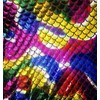 LushFabric Mermaid Scale Print Fabric Fish Tale Scales Foil -