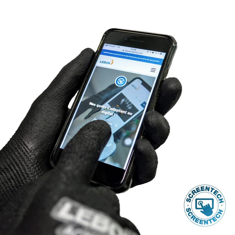 LEBON MASTERBLACK/SD Work Gloves, Kink Protection, Versatile (DIY, Gardening, Comfortable,