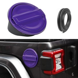 JeCar JL Fuel Filler Cover Gas Cap Aluminum Alloy Gas Tank Door Exterior Accessories Compatible with Jeep Wrangler 2018-2023 JL JLU, Purple