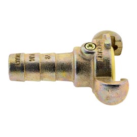 Compressed Air Coupling with Hose Nozzle 19 (3/4 Inch) mm Claw Coupling 42 mm Galvanised Steel / Brass