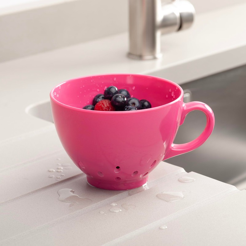 Zeal G300H Colander, Melamine, Neon Pink