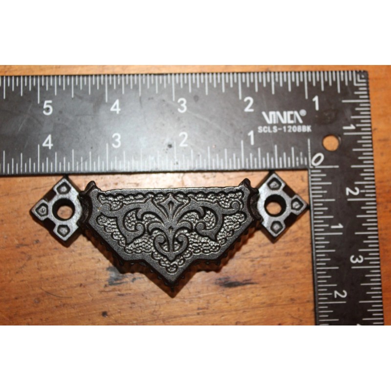 Restored Ornate Antique Victorian Cast Iron Bin Apothecary Cupboard Pull