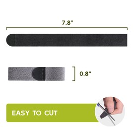 Bukihome Hammer Toe Straightener - Reusable Fabric Toe Wraps Protect and Straighten Hammertoes - Toe Corrector for Men and Women - Realign Bent, Curled, Crooked, Claw, Hammer Toes (Dark Gray, 6 Pack)