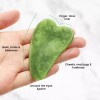 SANBREVE Rodillo Masaje Facial De Jade Gua Sha Rejuvenece Kit