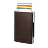 Ögon CL-Darkbrown Card Holder Cascade Wallet Aluminium and Italian Leather
