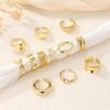 WAINIS 12 Pcs Chunky Gold Open Rings for Women Band