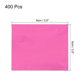 sourcing map 400 Pcs Gold Leaf Sheets 3.5" x 3.5" Imitation Gold Foil Sheets for Crafts,Picture Frames,Sculpture,Nails and DIY Arts Decoration,Pink