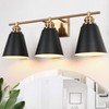 pasentel Bathroom Light Fixtures, Rustic Industrial Gold Wall Lamps, 3