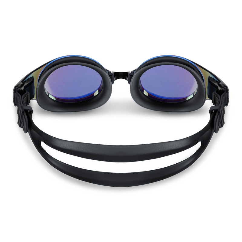 MaiKud Unisex Swimming Goggles with Mirrored Lenses (Black)