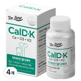 Doctor Line CaldiK Ca D3 K2, 60 tablets, 4 pcs / 닥터라인 칼디케이 Ca D3 K2, 60정, 4개