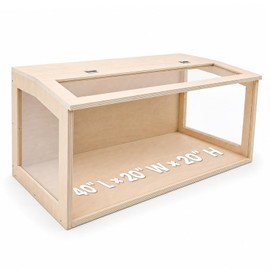 Large Hamster Cage,Transparent Habitat with Openable Top,40x20x20 Inch